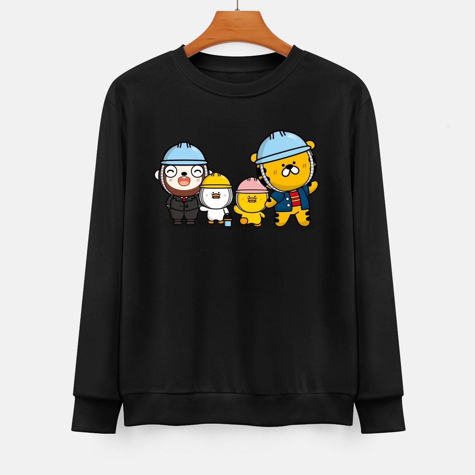 Front Patterned Long Sleeve TopEasyStyle Double-Stitched